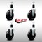 Service Caster 5'' SS Soft Rubber Wheel Swivel 1-3/8'' Expanding Stem Caster Set, 4PK SCC-SSEX20S514-SRS-138-4 - alternate 4